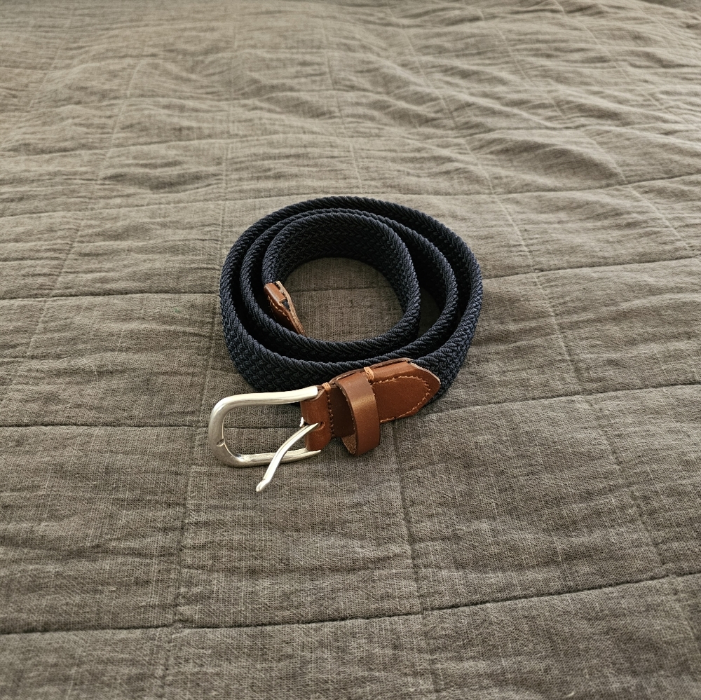 J Crew size medium navy braided belt